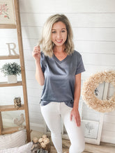 Load image into Gallery viewer, Silky Feeling Short Sleeve Top