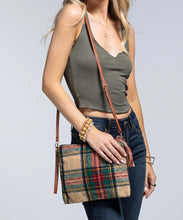 Load image into Gallery viewer, Plaid Crossbody Clutch Purse
