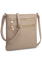Load image into Gallery viewer, Stone Double Zip Crossbody Bag