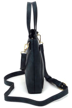 Load image into Gallery viewer, Black Mini Tote Crossbody Bag