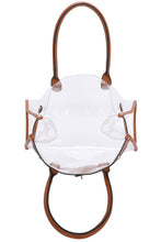 Load image into Gallery viewer, Stadium Clear & Black Satchel WITH Matching Crossbody Bag (2-in-1)