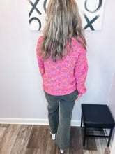 Load image into Gallery viewer, Pop Of Color Pink Confetti Sweater