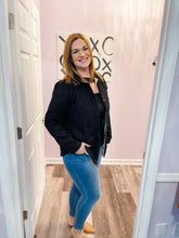 Load image into Gallery viewer, Black Corduroy Feeling Sherpa Lined Shacket