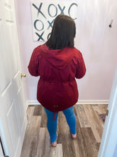 Load image into Gallery viewer, Wine Utility Jacket With Hood