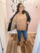 Load image into Gallery viewer, Plus Size Hunter Green Sherpa Lined Utility Jacket With Hood