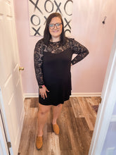 Load image into Gallery viewer, Plus Size Floral Mesh Sleeve Dress