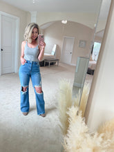Load image into Gallery viewer, High Rise Straight Leg Destroyed Boyfriend Jeans
