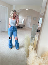 Load image into Gallery viewer, High Rise Straight Leg Destroyed Boyfriend Jeans