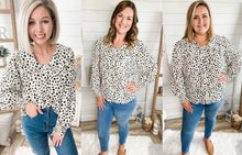 Load image into Gallery viewer, Ruffled Dalmatian Print Top