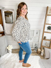 Load image into Gallery viewer, Ruffled Dalmatian Print Top