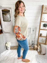 Load image into Gallery viewer, Sage and Paisley Bubble Sleeve Waffle Knit Lightweight Sweater