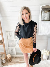 Load image into Gallery viewer, Khaki Corduroy Mini Skirt