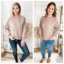 Load image into Gallery viewer, Ribbed Balloon Sleeve Sweater
