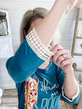 Load image into Gallery viewer, Blame It All On My Roots Top With Lace Detail Lightweight Top