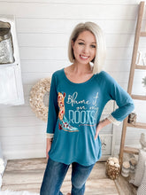 Load image into Gallery viewer, Blame It All On My Roots Top With Lace Detail Lightweight Top