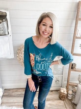 Load image into Gallery viewer, Blame It All On My Roots Top With Lace Detail Lightweight Top