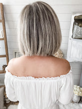 Load image into Gallery viewer, White Flare Lace Sleeve Maxi Dress