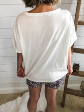 Load image into Gallery viewer, White V Neck Top With Wooden Buttons