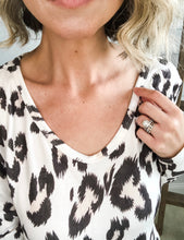 Load image into Gallery viewer, Leopard Print Scoop Neck Long Sleeve Loungewear Set