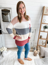 Load image into Gallery viewer, Color Block Pocketed Sweater