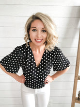 Load image into Gallery viewer, Polka Dot Bodysuit Top