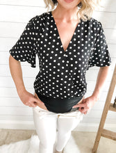 Load image into Gallery viewer, Polka Dot Bodysuit Top