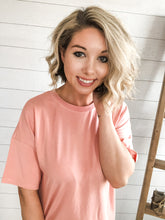 Load image into Gallery viewer, Rose colored pink jersey t shirt