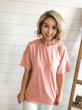 Load image into Gallery viewer, Rose colored pink jersey t shirt