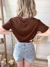 Load image into Gallery viewer, Rhinestone Denim Shorts With Frayed Hem