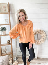 Load image into Gallery viewer, Orange Balloon Sleeve Top