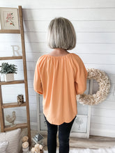 Load image into Gallery viewer, Orange Balloon Sleeve Top