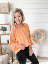 Load image into Gallery viewer, Orange Balloon Sleeve Top