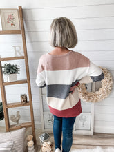 Load image into Gallery viewer, Color Block Pocketed Sweater