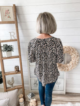 Load image into Gallery viewer, Black and Neutral Leopard Print Long Sleeve Top