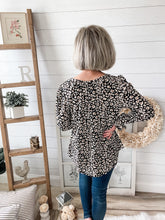 Load image into Gallery viewer, Black and Neutral Leopard Print Long Sleeve Top