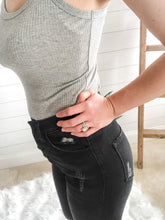 Load image into Gallery viewer, Kancan Black High Rise Frayed and Distressed 5 Button Skinny Jean - Saluda Rose Boutique
