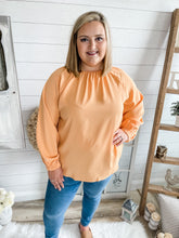 Load image into Gallery viewer, Orange Balloon Sleeve Top