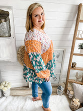 Load image into Gallery viewer, Fall For Me Floral Color Block Babydoll Top