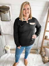 Load image into Gallery viewer, Black and Khaki Quilted Pullover