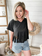 Load image into Gallery viewer, Fringed Crop Top