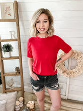 Load image into Gallery viewer, Stretchy Black Distressed Rolled Hem Denim Shorts