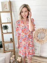 Load image into Gallery viewer, Multi Colored Floral Print Dress