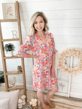 Load image into Gallery viewer, Multi Colored Floral Print Dress