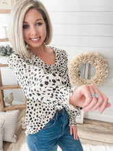 Load image into Gallery viewer, Ruffled Dalmatian Print Top