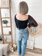 Load image into Gallery viewer, Floral Mesh Sleeve Top