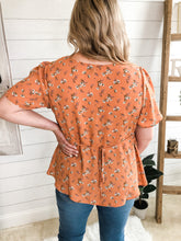 Load image into Gallery viewer, Plus Size Floral Babydoll Top