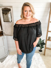 Load image into Gallery viewer, Plus Size Crochet Lace Trim Top