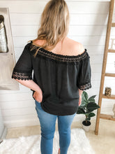 Load image into Gallery viewer, Plus Size Crochet Lace Trim Top