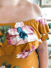 Load image into Gallery viewer, Floral Wide Strip Double Layer Frill Dress plus size