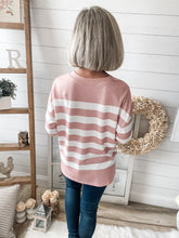 Load image into Gallery viewer, Light Pink Striped Long Sleeve Top